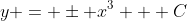 y = \pm x^3 + C