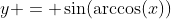 y = \sin(\arccos(x))