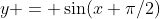 y = \sin(x+\pi/2)