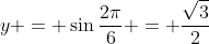 y = \sin{\frac{2\pi}{6}} = \frac{\sqrt{3}}{2}