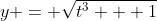 y = \sqrt{t^{3} + 1}