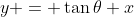 y = \tan\theta x