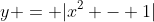 y = |x^2 - 1|