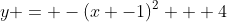 y = -(x -1)^2 + 4