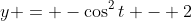 y = -\cos^2{t} - 2