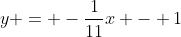 y = -\frac{1}{11}x - 1