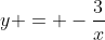 y = -\frac{3}{x}