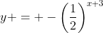 y = -\left(\dfrac{1}{2}\right)^{x+3}