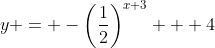 y = -\left(\dfrac{1}{2}\right)^{x+3} + 4