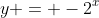 y = -2^x