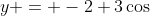y = -2+3\cos