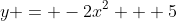 y = -2x^2 + 5