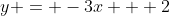 y = -3x + 2