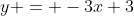 y = -3x+3