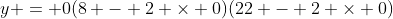 y = 0(8 - 2 \times 0)(22 - 2 \times 0)