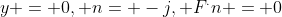 y = 0, n= -j, F^.n = 0