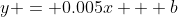 y = 0.005x + b