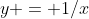 y = 1/x