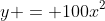y = 100x^2