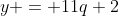 y = 11q+2