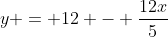 y = 12 - \frac{12x}{5}