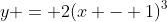 y = 2(x - 1)^3