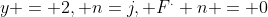 y = 2, n=j, F^. n = 0