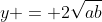 y = 2\sqrt{ab}