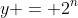 y = 2^n