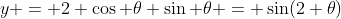 y = 2 \cos \theta \sin \theta = \sin(2 \theta)