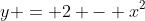 y = 2 - x^2