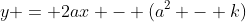 y = 2ax - (a^2 - k)