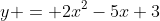 y = 2x^2-5x+3