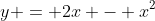 y = 2x - x^2
