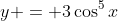 y = 3\cos^5{x}
