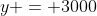 y = 3000