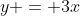 y = 3x