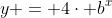y = 4\cdot b^x
