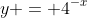 y = 4^{-x}