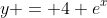 y = 4 e^x