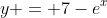 y = 7-e^x