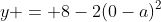 y = 8-2(0-a)^2