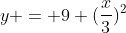 y = 9 (\frac{x}{3})^2
