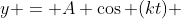 y = A \cos (kt) 