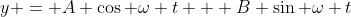 y = A \cos \omega t + B \sin \omega t