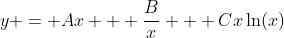 y = Ax + \frac{B}{x} + Cx\ln(x)