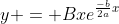 y = Bxe^{\frac{-b}{2a}x}
