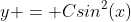 y = Csin^2(x)