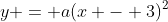 y = a(x - 3)^2