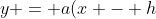 y = a(x - h)^2 + k